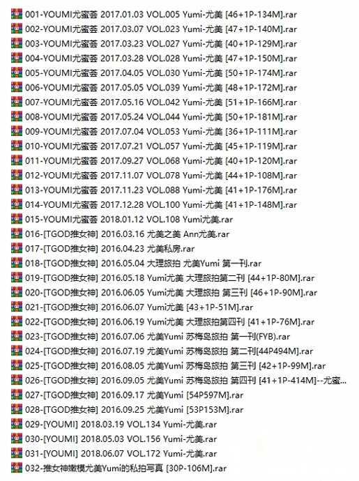 嫩模 Yumi-尤美 写真32套图，大小5.40G