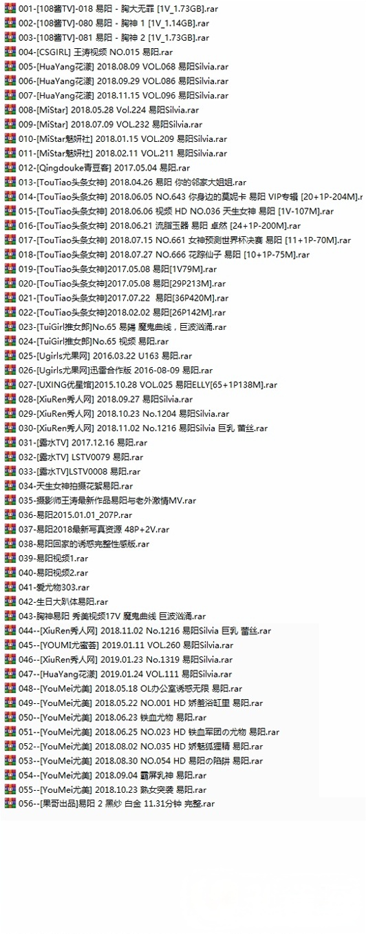 嫩模 易阳Silvia 视频20套+写真46套图，大小16.88G
